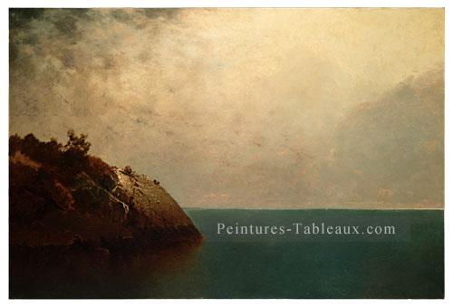 Un ciel brumeux Luminisme paysage marin John Frederick Kensett Peintures à l'huile